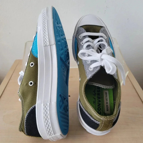 Converse Dark Moss Green/Blue Gray Low Top Unisex Sneaker [ Sizes: W 8 / M 6 ] - Picture 5 of 13